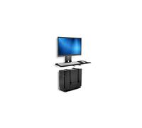 Mount-It! Wall-Mounted Monitor & Keyboard Tray with CPU Holder, 25-Inch Platform, Height-Adjustable VESA Tray, Mouse Pad - MI-7919