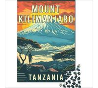 Mount Kilimanjaro in Tanzania Puzzles for Adults 1000 Piece | fun gift for dad to enjoy in his spare time at the weekend as a relaxing break from work and daily stress50x75cm