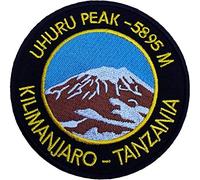 Mount Kilimanjaro Iron on Patch / 3.5 Inch Embroidered Uhuru Peak Tanzania Trekking BadgeF