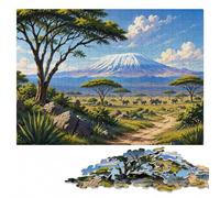 Mount Kilimanjaro National Park Tanzania Jigsaw Puzzle, 300 Pieces | Jigsaw Puzzle: indoor weekend activity at your own pace.