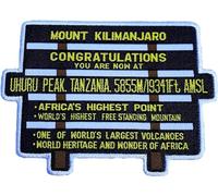 Mount Kilimanjaro Patch (90 mm) Embroidered Iron-on or Sew-on Badge Uhuru Peak Sign Tanzania Africa Trek Travel Souvenir DIY Gift Patches