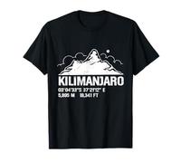 Mount Kilimanjaro Souvenir Kilimanjaro T-Shirt, Unisex Adults, Black, S, Short Sleeve, Cotton 80% Polyester 20%, Classic Fit, Hiking Souvenir