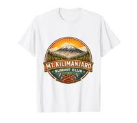 Mount Kilimanjaro Summit Club Mountain Peak Climber Climbing Value Graphic T-Shirt, Men, White, L