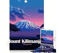 Mount Kilimanjaro, Tanzania Landscape Jigsaw Puzzles for Adults1000 Pieces Reasoning Practice Peaceful Hobby Premium Edges Unique Xmas Gift size 50x75cm