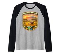 Mount Kilimanjaro Tanzania Mt Kilimanjaro Mountain Raglan Baseball Tee