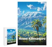 Mount Kilimanjaro Tanzania Travel, 1000 PCS Challenging Puzzle for Adults, Thoughtful Present, with A Decorative Finished Picture