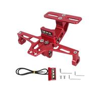Mount License For MT01 For MT07 For MT10 Motorcycle License Plate Bracket With LED Light Fender Eliminator Tail Tidy Plate Holder(Red)