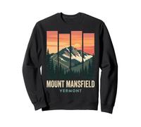 Mount Mansfield Vermont Retro Sunset Hike Sweatshirt