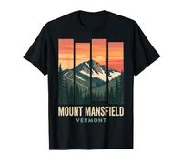 Mount Mansfield Vermont Retro Sunset Hike T-Shirt