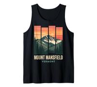 Mount Mansfield Vermont Retro Sunset Hike Tank Top