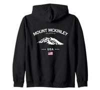 Mount McKinley Alaska Denali Mountain USA Souvenir Zip Hoodie