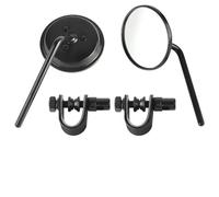 Mount Mirror 1 Pair Durable 7/8" Motorcycle Rear View Side Mirrors Chrome/Black For Suzuki(Black)