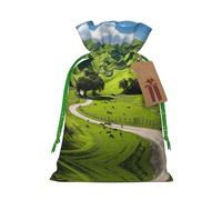Mount Nature Print Drawstring Pouch For Gifts,Reusable Adorable Gift Bags,Perfect For Jewelry And More