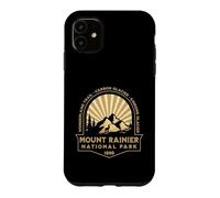 Mount Rainer National Park Washington Retro Sunburst Graphic Case for iPhone 11
