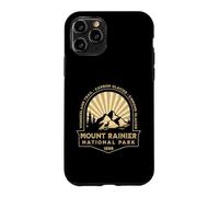 Mount Rainer National Park Washington Retro Sunburst Graphic Case for iPhone 11 Pro