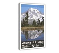 Mount Rainier Canvas Poster Bedroom Decor Landscape Office Room Decor Gift 16x24inch(40x60cm)