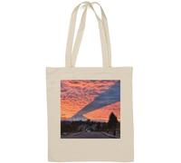 Mount Rainier casts a shadow at sunset photo art Natural Cotton Tote Bag White