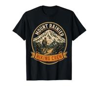 Mount Rainier Hiking Crew Hiker Squad Matching Gift Retro T-Shirt