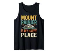 Mount Rainier is My Happy Place Retro Washington Hike Tank Top