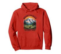 Mount Rainier National Park Camping Hiking Outdoors Vacation Pullover Hoodie
