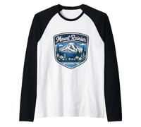 Mount Rainier National Park Hiking Adventure Outdoor Nature Raglan Baseball Tee