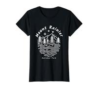 Mount Rainier National Park Value Graphic T-Shirt, Women, Black, S