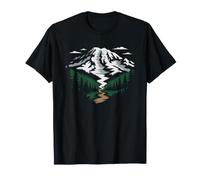 Mount Rainier National Park Washington PNW Retro Badge Hiker T-Shirt