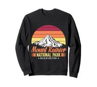 Mount Rainier NATIONAL PARK WASHINGTON Retro Sunset Design Sweatshirt