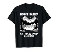 Mount Rainier National Park Washington Souvenir Men Women Value Graphic T-Shirt, Men, Black, L