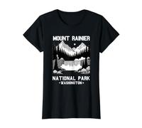 Mount Rainier National Park Washington Souvenir Men Women Value Graphic T-Shirt, Women, Black, S