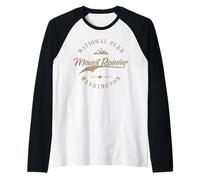 Mount Rainier National Park | Washington | Travel & 80s Raglan Baseball Tee