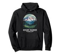 Mount Rainier National Park Washington Vintage Hiking Pullover Hoodie