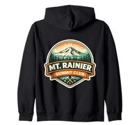 Mount Rainier Summit Club Mountain Peak Climber Climbing Zip Hoodie