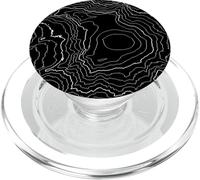 Mount Rainier Tacoma Mountain Topo Map Topography Rainier PopSockets PopGrip for MagSafe