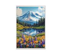 Mount Rainier Travel Canvas Poster Bedroom Decor Landscape Office Room Decor Gift 20x30inch(50x75cm)