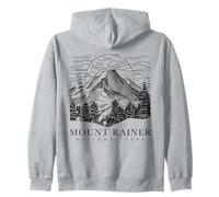 Mount Rainier Washington Mountain Mt Climbing Summit Hiking Zip Hoodie