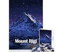 Mount Rigi, Switzerland at Night Jigsaw Puzzles for Adults 1000 Pieces Improve Detailed Observation Skills Mindful Relaxing Leisure Game (38x52cm)