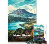Mount Rinjani National Park Poster Jigsaw Puzzle 1000 Piece for Teenagers Thought Skill Leisure Escape Flawless Fit size 50x75cm