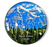 Mount Robson Canada Fridge Magnet Refrigerator Freezer Magnet Souvenir Decoration Magnet Sticker Glass Crafts