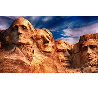 Mount Rushmore Monument Sculpture DIY 5D Diamond Painting by Number Unique Kits Home Wall Decor Crystal Rhinestone Wall Decor