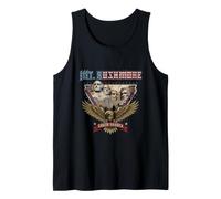 Mount Rushmore South Dakota Patriotic Eagle Vintage Travel Tank Top