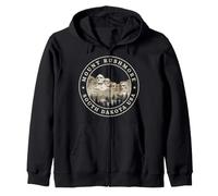 Mount Rushmore South Dakota Travel Souvenir Emblem Zip Hoodie