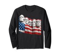 Mount Rushmore - U.S.A. Flag ft. President Donald Trump. Long Sleeve T-Shirt