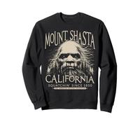Mount Shasta California Bigfoot 1850 Sasquatch Ivory Art Sweatshirt