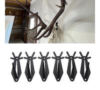 Mount Skull Hanger 6PCS, Deer Skull Hooks Wall Mount Bracket for Outdoor Indoor Use - Durable Metal Coyote Elk Antelope Mule Skull Hooker for Hunting Lodge CABI