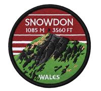 Mount Snowdon Patch Embroidered Iron-on/Sew-on Badge (3 Inch) Travel Wales UK Souvenir Backpack Gift Patches