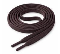 Mount Swiss | Flat Waxed Cotton Shoelaces | Multiple Colors | 70-140 cm | Dress & Casual Shoe Laces, Dark Brown, 51.2 in / 130 cm