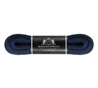 Mount Swiss Luxury Laces Round Diameter 3-4 mm I 1 Pair Tear-Resistant Premium Shoelaces Made of 100% Cotton Ideal for Trainers Sports Shoes Casual Shoes Leather Shoes Colour: Navy, Length 60 cm