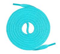 Mount Swiss©, premium laces, 1 pair of flat laces made of 100 % cotton, tear-resistant, 7 mm wide, Adult (Unisex), turquoise, 170 cm