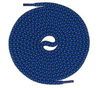 Mount Swiss© premium laces, round laces for work and trekking shoes made of 100% polyester, extremely tear-resistant, diameter 5 mm, 12 colours, length 60-200 cm Blue Blue/black